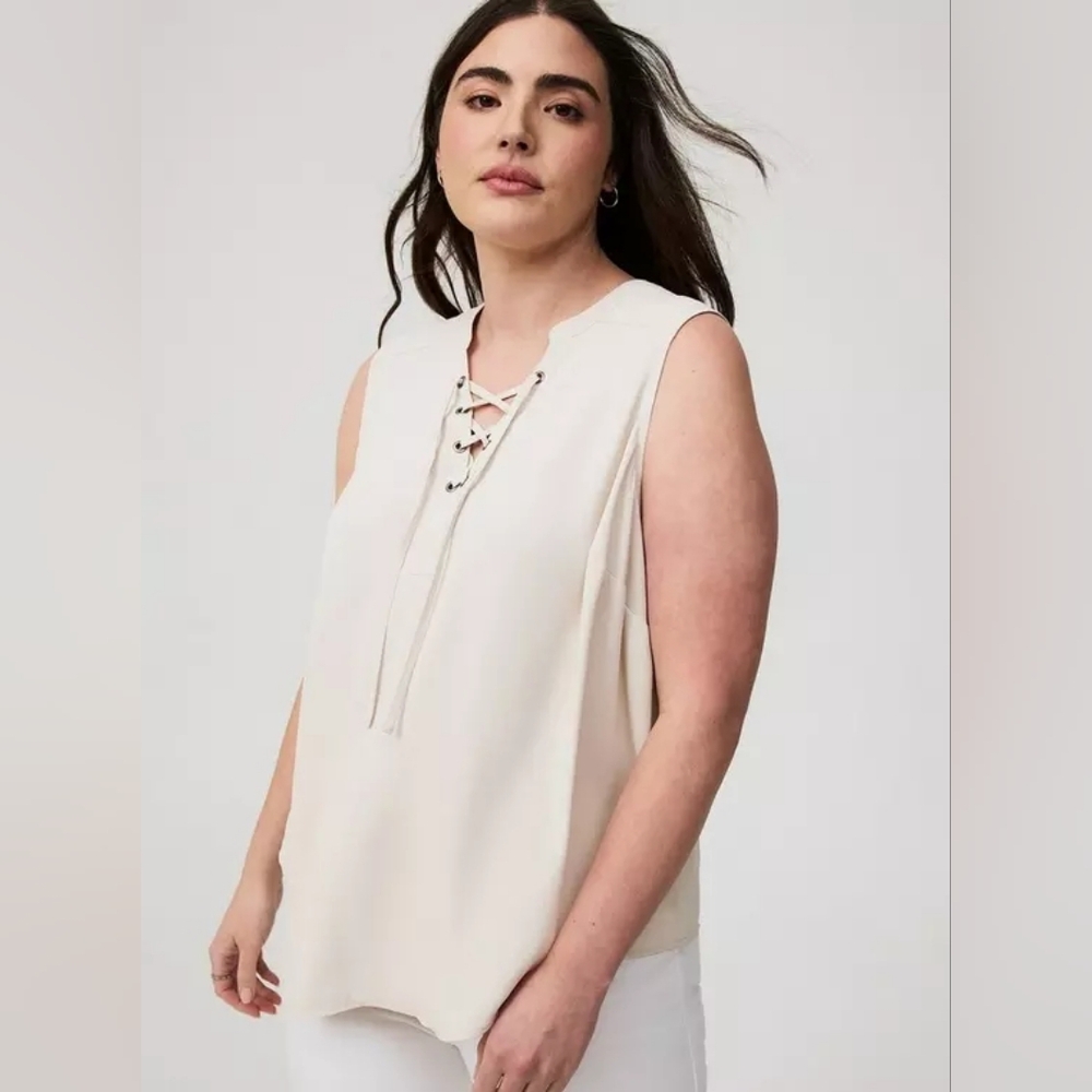 TORRID • Harper Sleeveless Pullover Blouse • Size 2X • Rainy Day Color